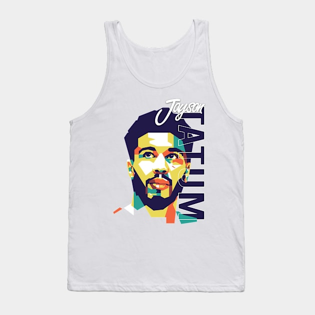 Celtics Boys Jayson Tatum on WPAP Style Tank Top by pentaShop